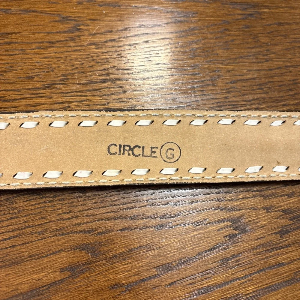 Vintage Hand Tooled Leather Belt Name 